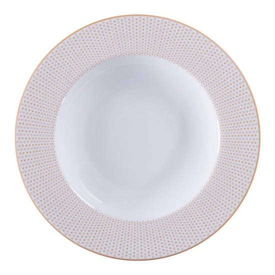 Prato 23cm Fundo Aurum Em Porcelana Decorada Tramontina